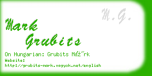 mark grubits business card